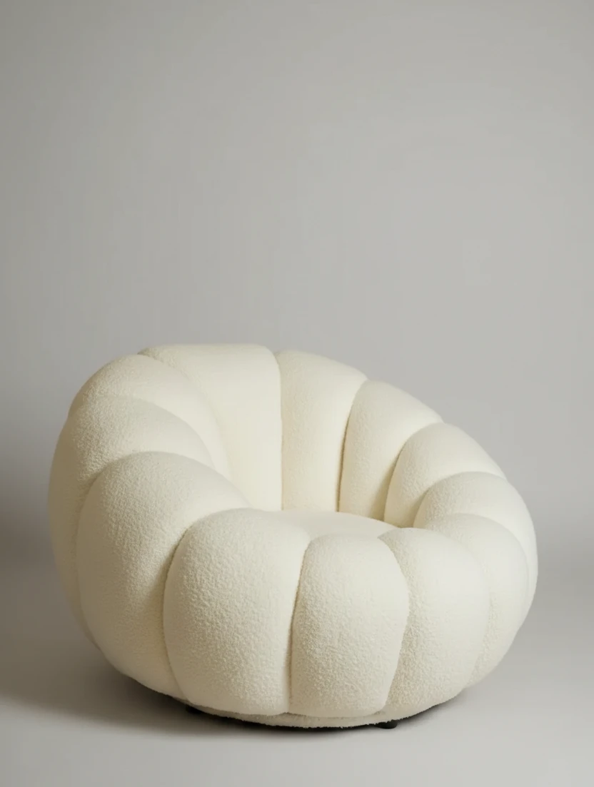 Bouclé Sculptural Chair