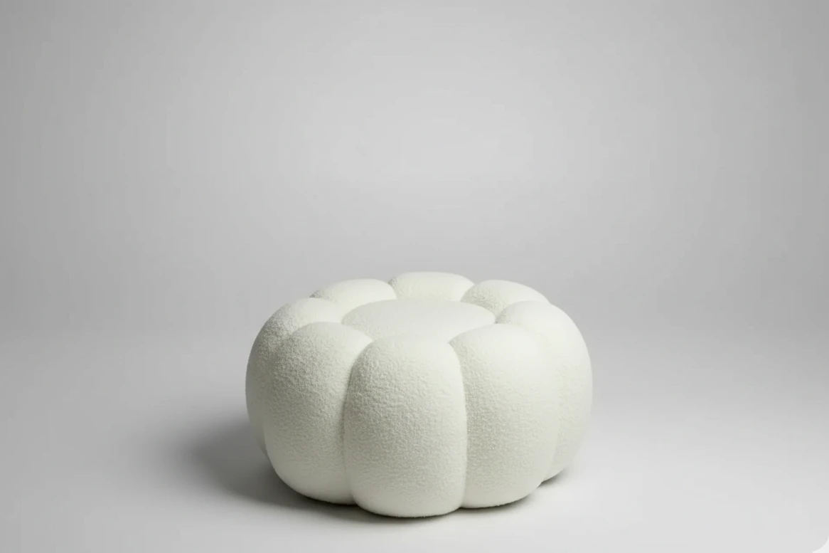 Bouclé Footrest/ Stool