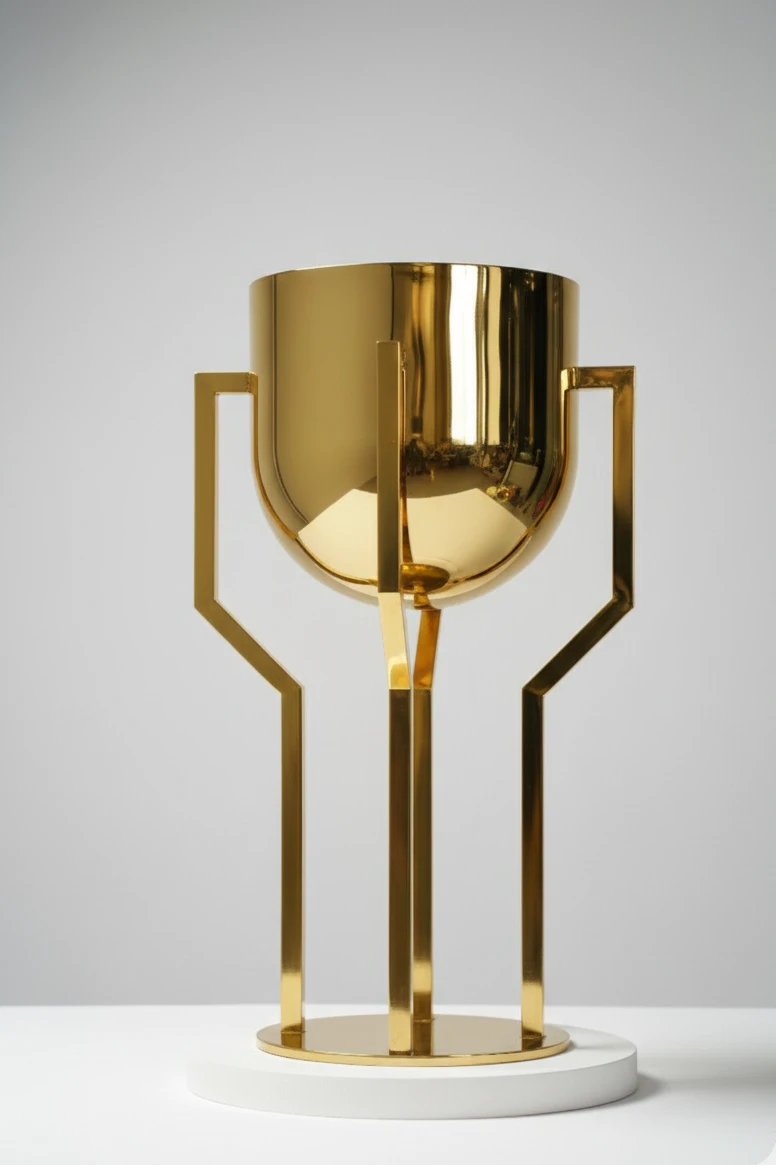 Gold Stand Bowl Vase