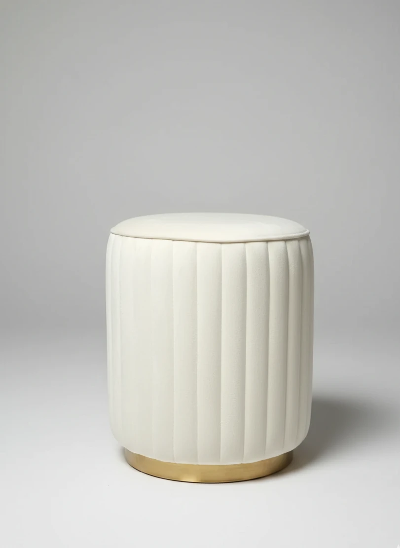 Small White Ottoman
